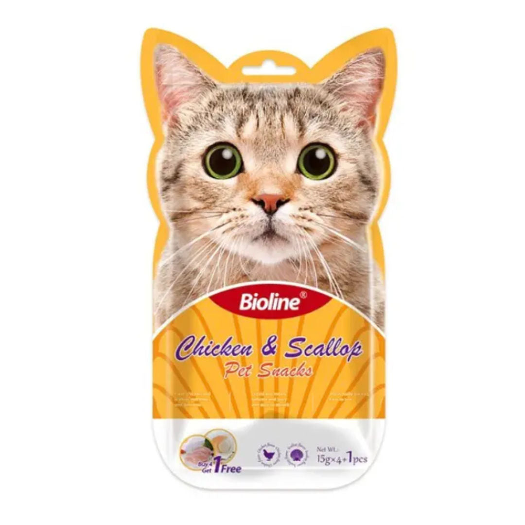 Bioline Cat Treats Pet Snacks, 15gm, 5 Pieces