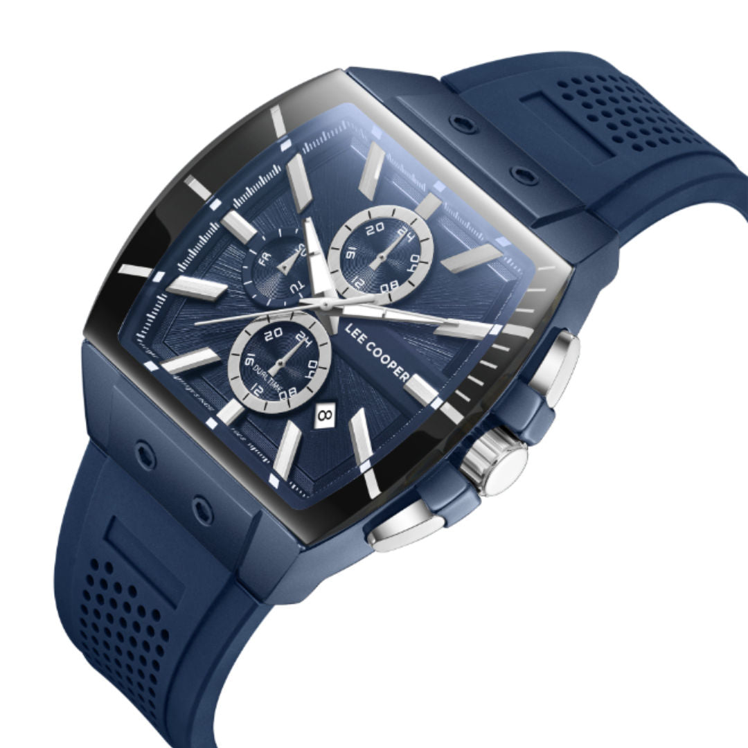 Lee Cooper Men's Multi Function Dark Blue Dial Watch, LC08081.999 Series