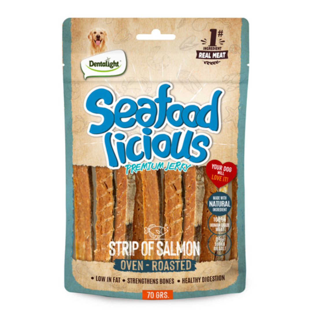 Dentalight Seafood Licious Jerky Treats For Dogs, 70gm