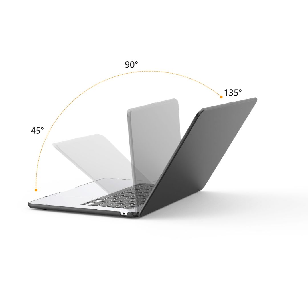 Infinyty Aerix Matte Hard Shell Laptop Case for MacBook Air 13 inch, Smoky Black