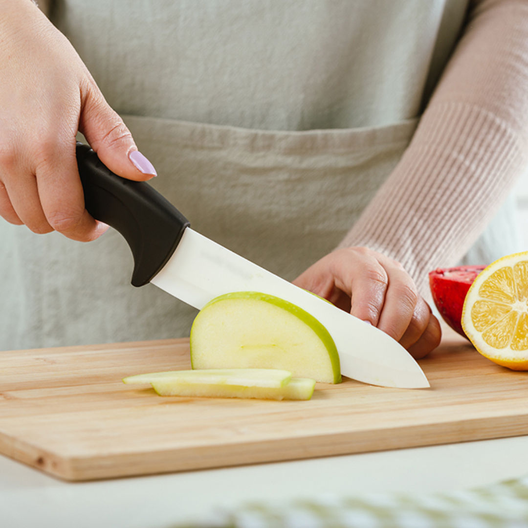 Nava Ceramic Knife Misty With Black Handle, 27cm