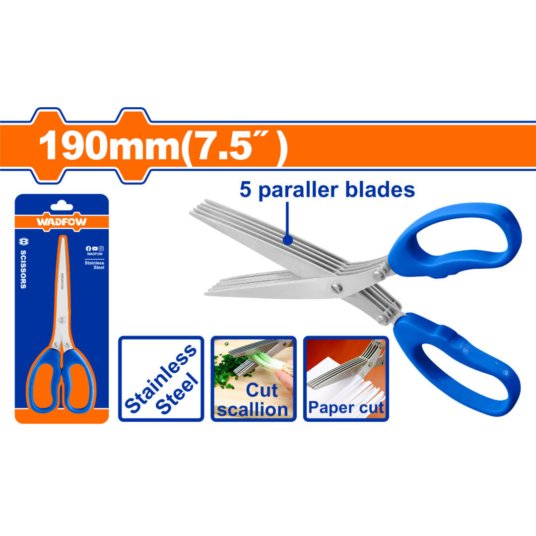 WADFOW Herb Scissors, 190mm, Stainless Steel