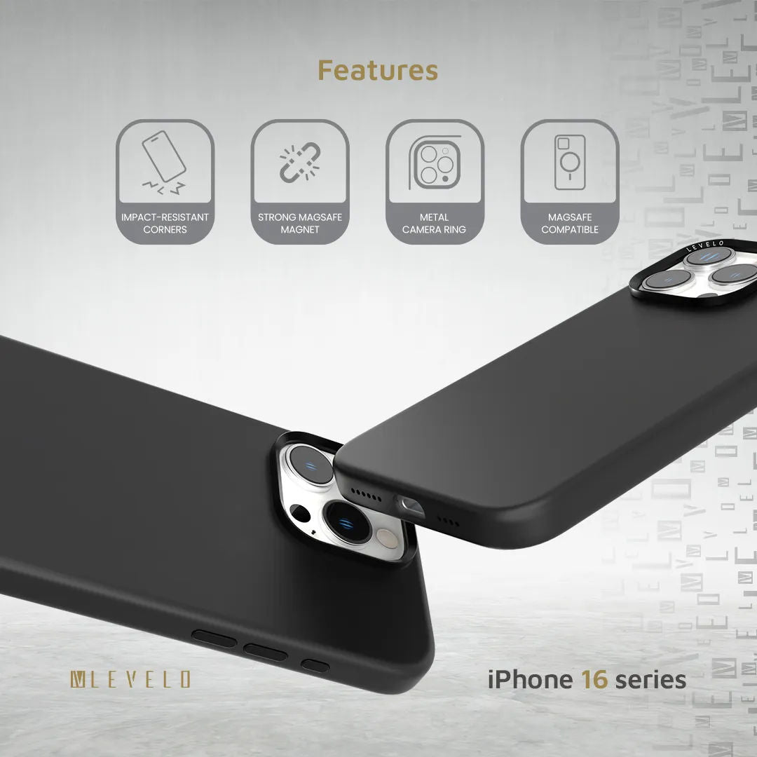 Levelo Iris Magsafe Liquid Silicone Case iPhone 16 Pro and Pro Max