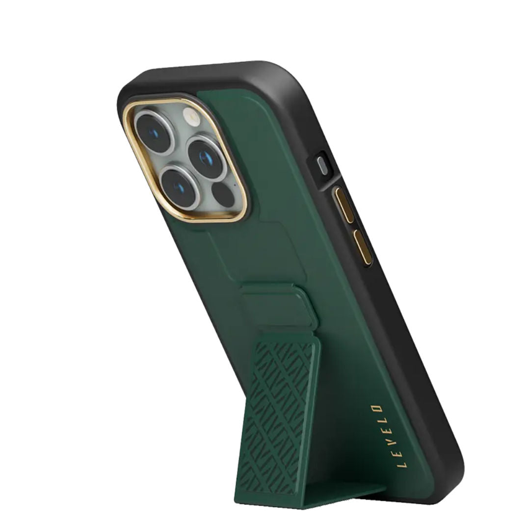 Levelo Morphix Cuero Gripstand Case For iPhone 15 Series