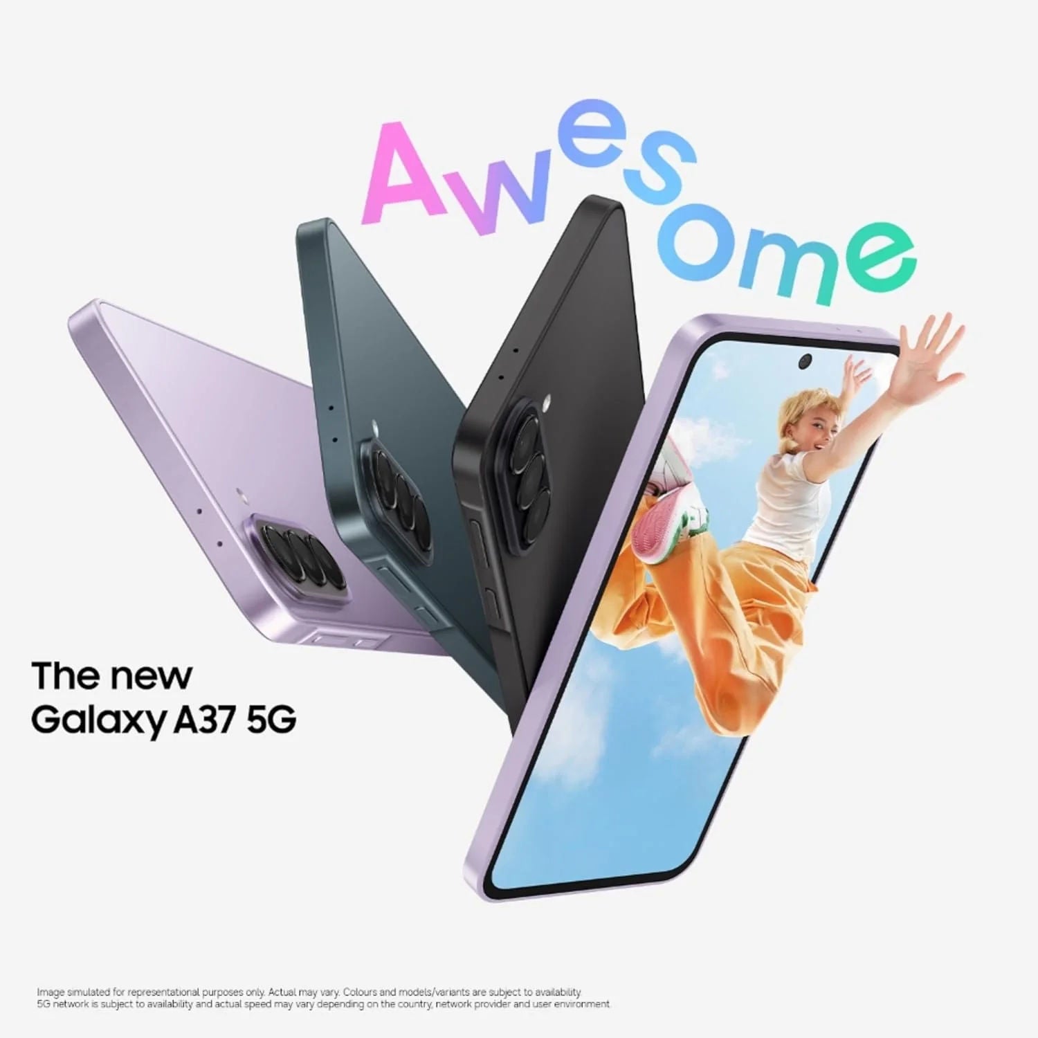 Samsung Galaxy A37 5G Smartphone, 6.7" FHD+ AMOLED 120Hz, Exynos 1480, 50MP Triple Camera, 5000mAh, IP68