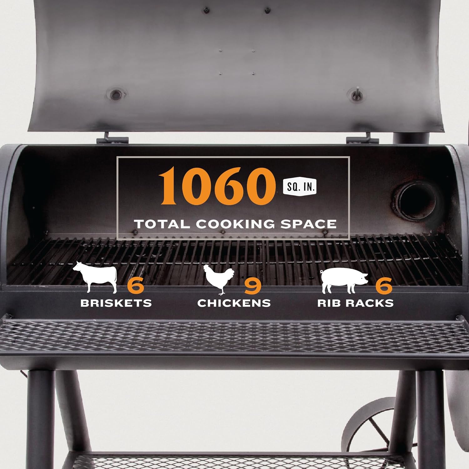 Oklahoma Joe’s Longhorn Offset Charcoal Smoker, 13201747‑50