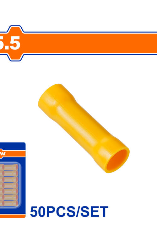 WADFOW Insulated Electrical Terminal Connector Sets, 50 Piece Wire Crimp Terminals, Color Coded, Blister Packed