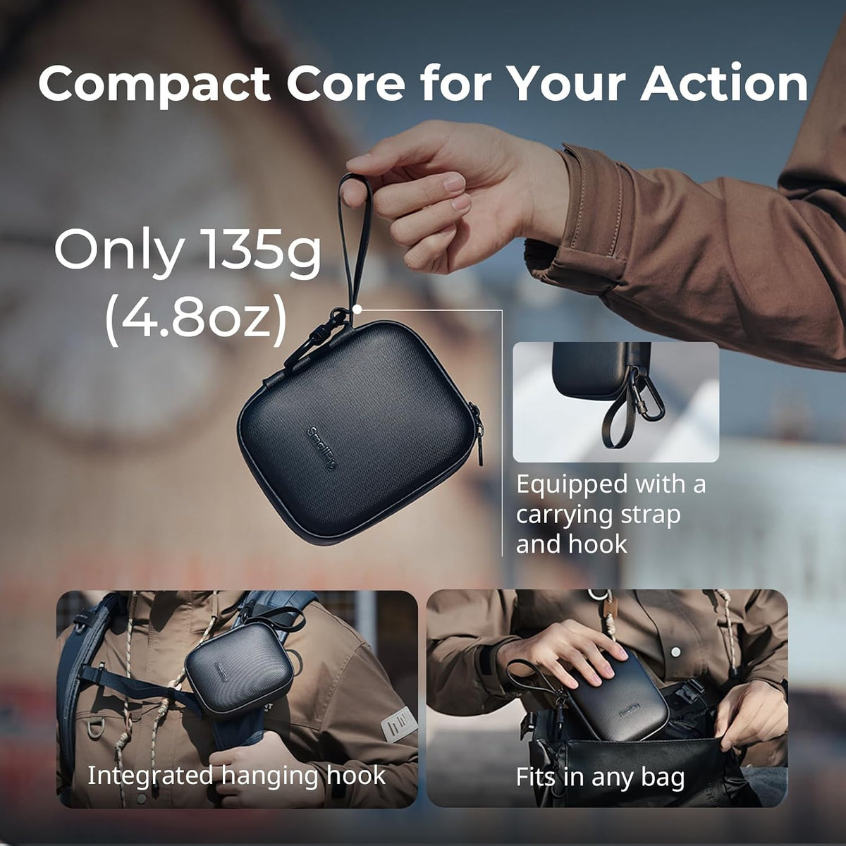 SmallRig Protective Compact Storage Bag Carrying Case for DJI Osmo Action Cameras, 5917