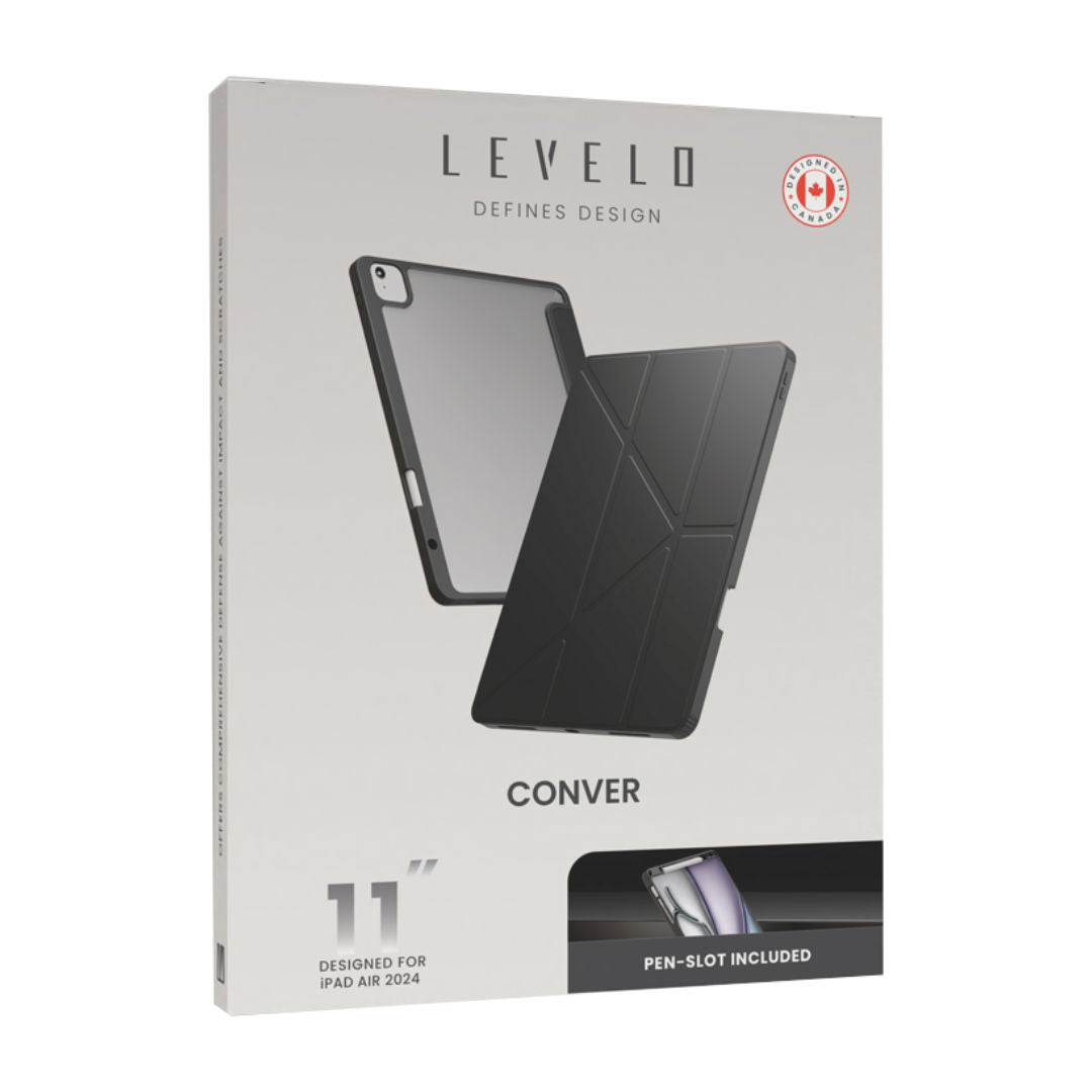 Levelo Conver Clear Back Hybrid Case for 2024 iPad Series
