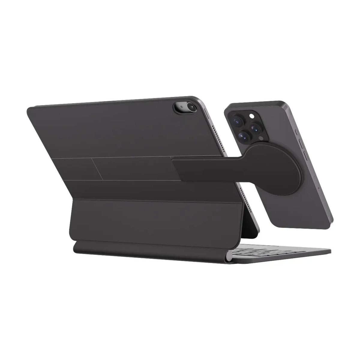 Powerology Dynaboard Wireless Keyboard Case For iPad 10th Gen, Black