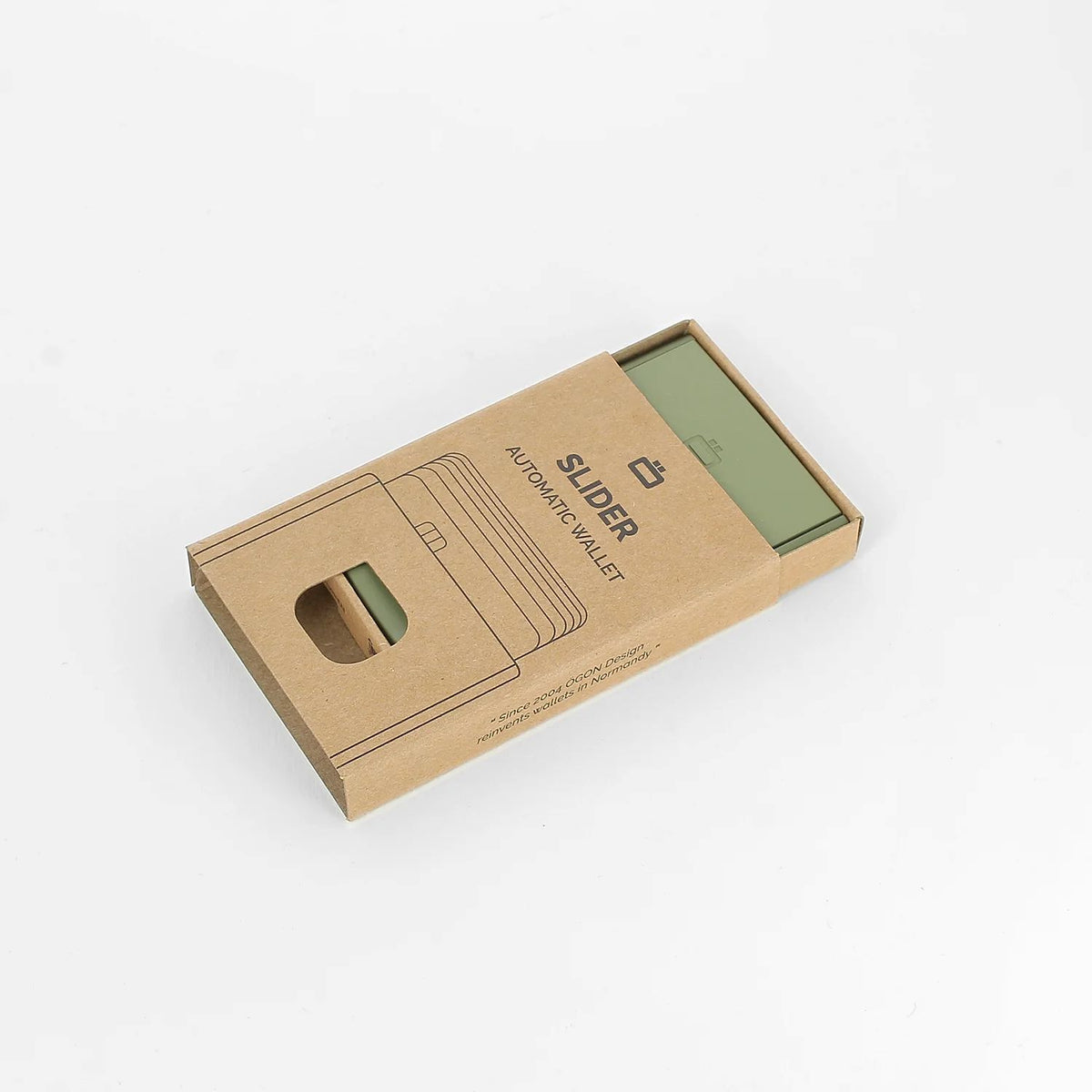 Ogon Automatic Slider Card Holder, Cactus Green