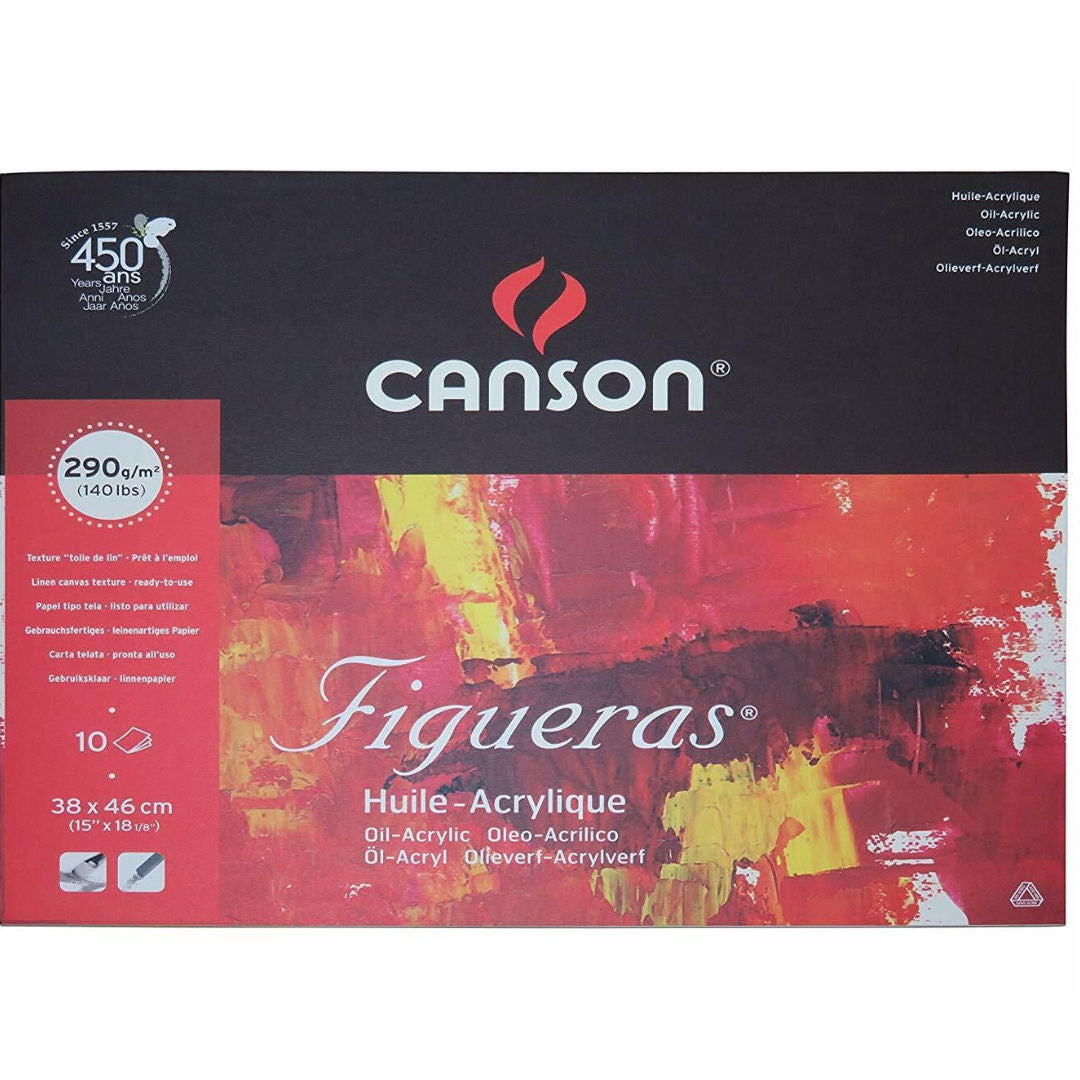 Canson 38x46cm, Oil & Acrylic Paper Pad, 10 Sheets, 290 GSM, 0857223