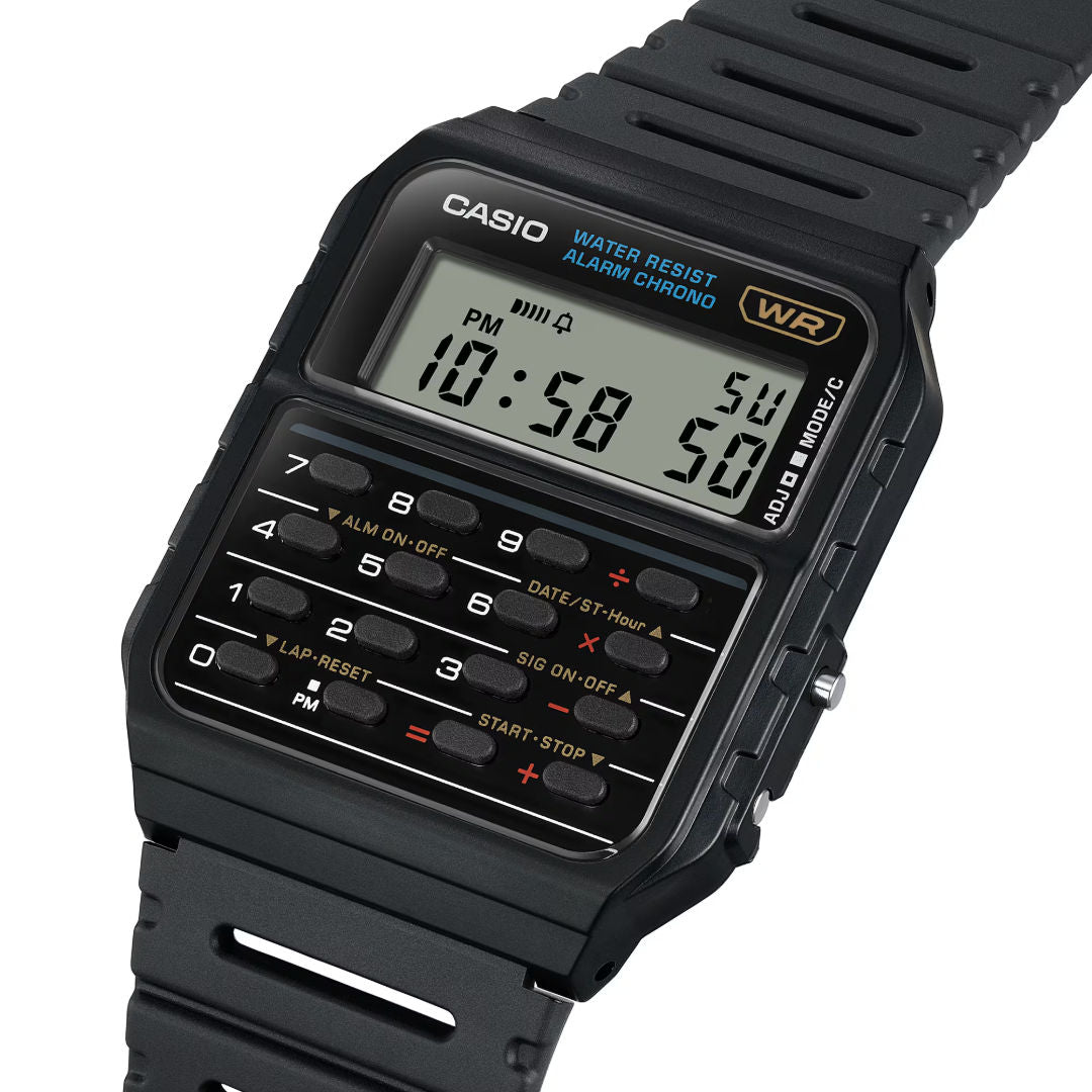 Casio Iconic Retro Digital Calculator Unisex Watch, CA53 Series