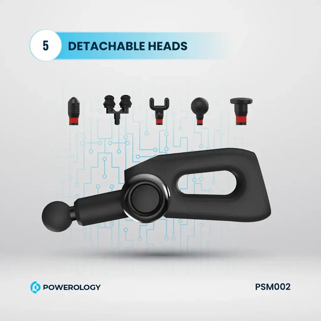 Powerology Full-Body Massage Gun, Black