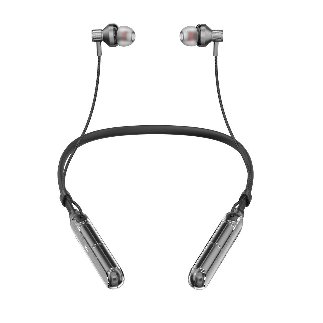 Porodo Soundtec SV Pro ENC Neckband Earphone, Black
