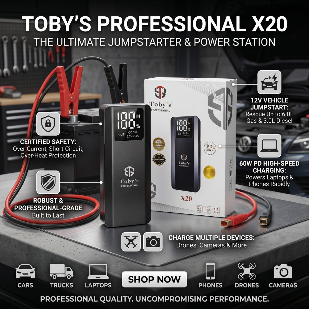 Toby's Professional X20, The Ultimate Jump Starter & Power Station