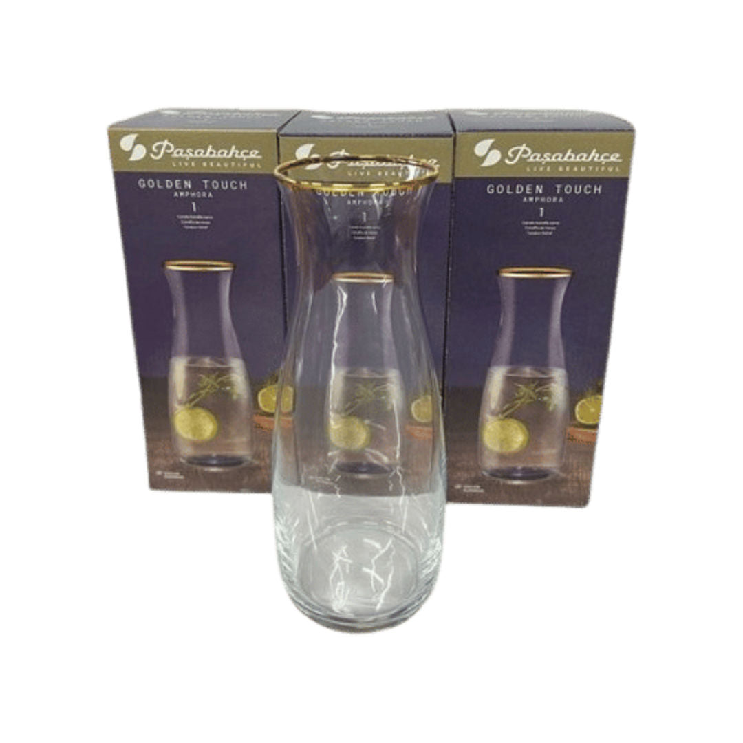 مجموعة من 6 قوارير Pasabahce Amphora Golden Touch، سعة 1180 سم مكعب