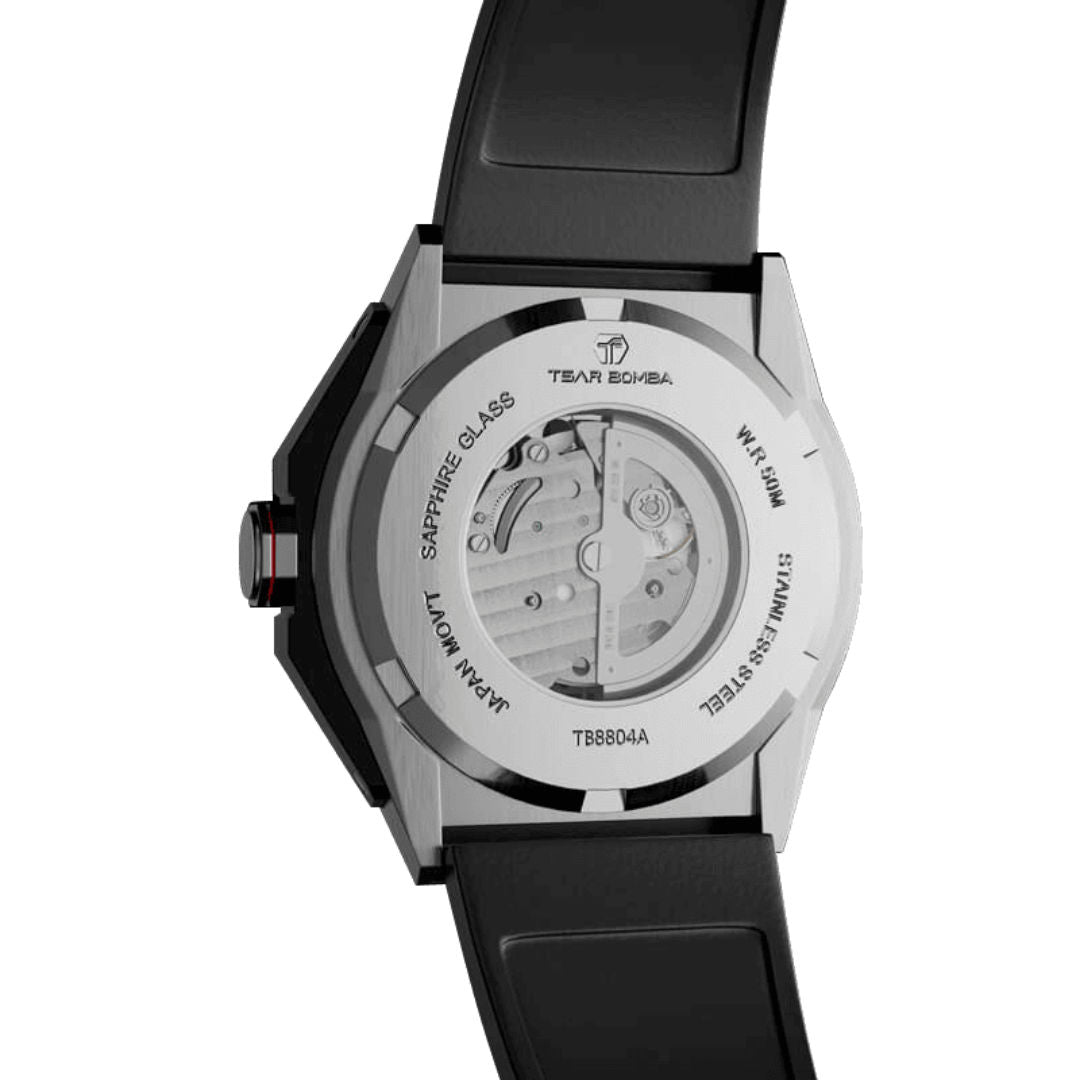 TSAR Bomba Men's Jewels Automatic FKM Rubber Strap Watch