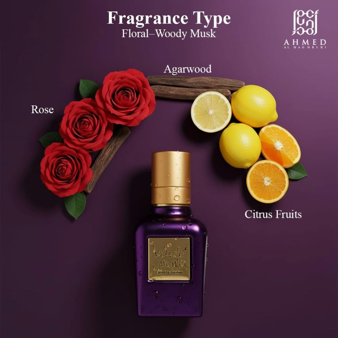 Ahmed Al Maghribi Camelia Garden Eau De Parfum For Men and Women, 40mL