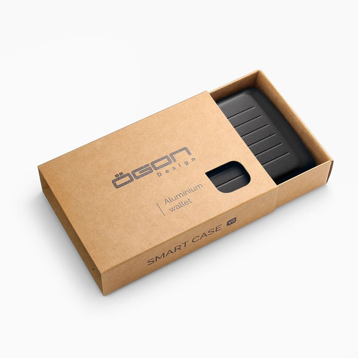 Ogon Oslo Aluminum Wallet Small Case Card Holder V2, Opium Black