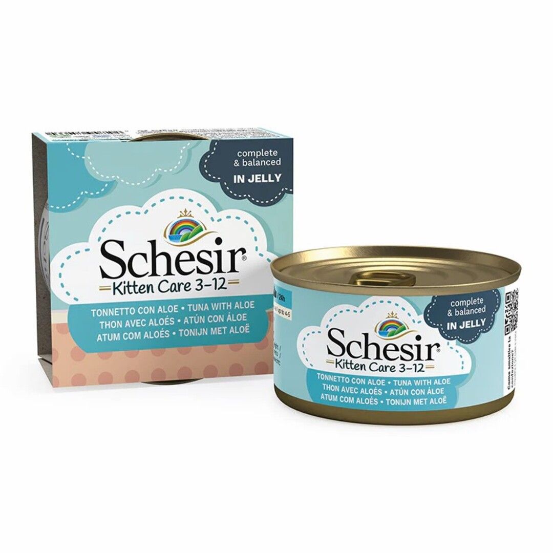 Schesir Tuna with Aloe Canned Wet Food for Kitten, 3-12 Months