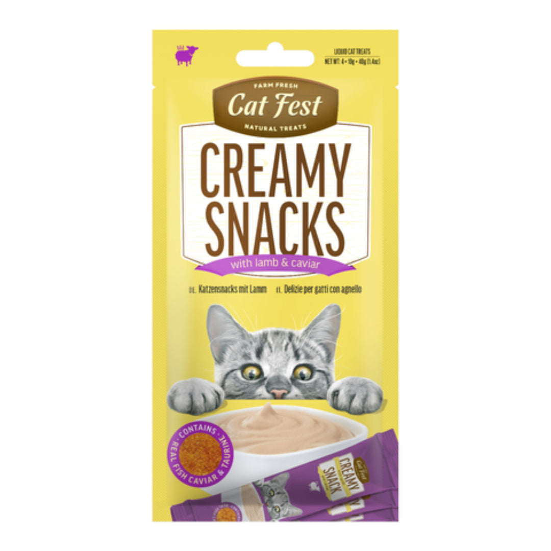 Cat Fest Creamy Snacks With Caviar 4x10gm