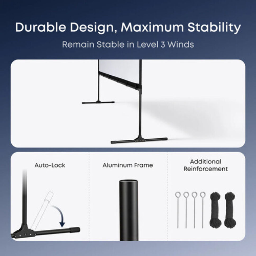 Anker Nebula 100" Outdoor Projector Screen with Stand, D2010111