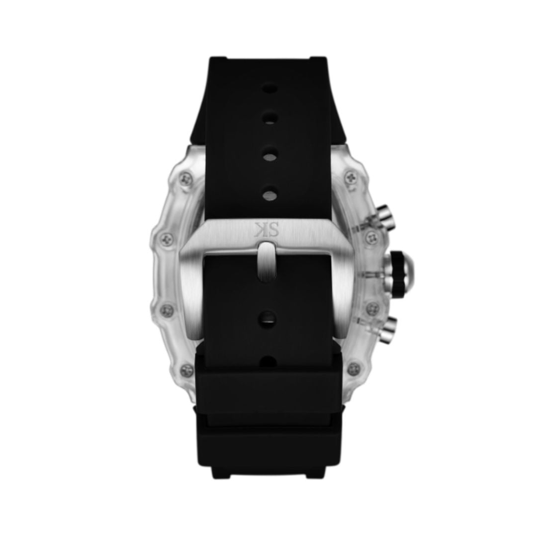 Kenneth Scott Men’s Multi-Function Watch, Clear Dial K25103-ZSBI