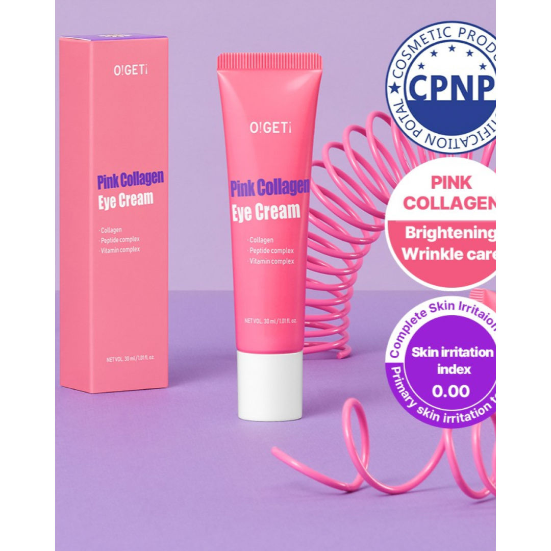 O!GETi Pink Collagen Eye Cream, Firming & Hydrating Eye Cream, 30ml