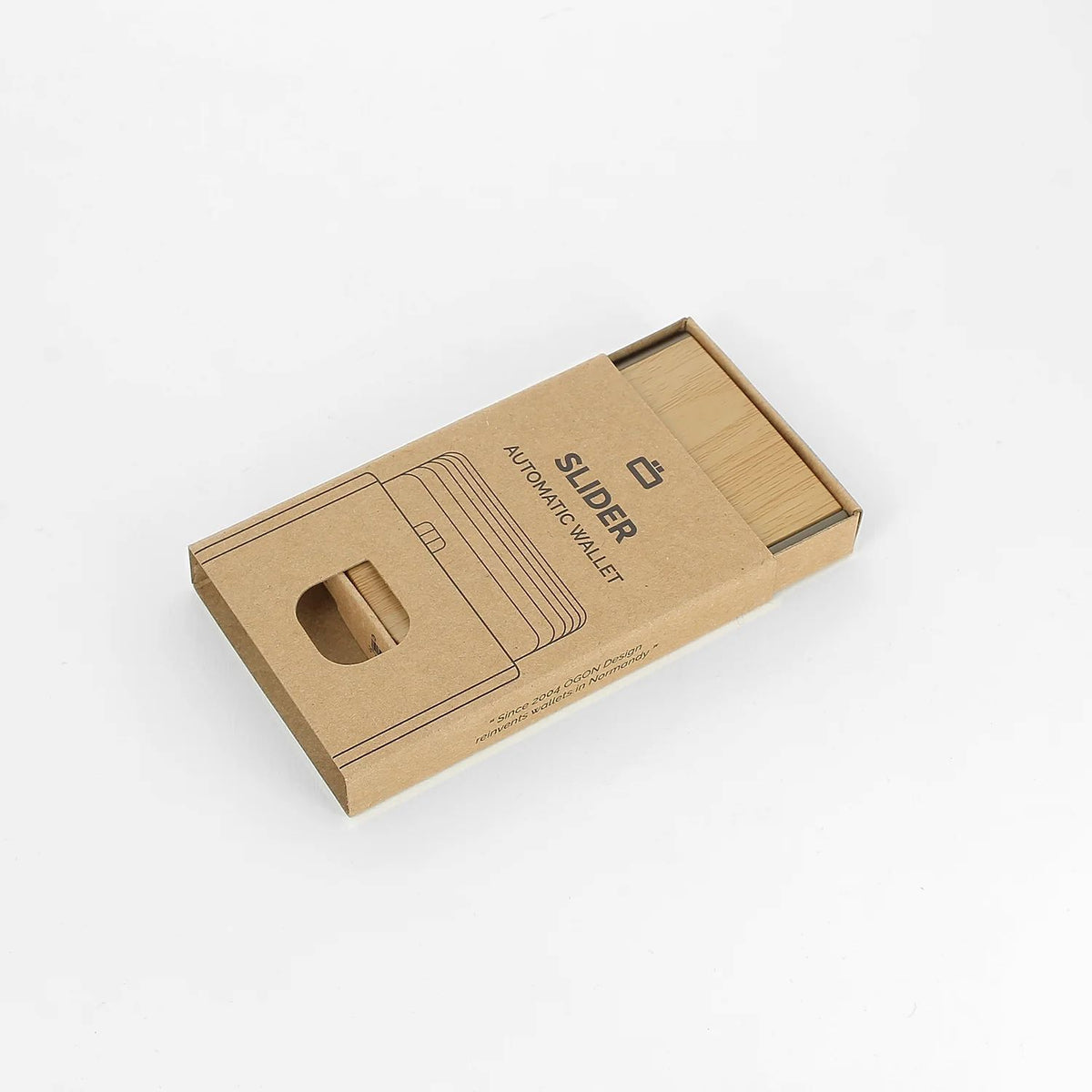 Ogon Automatic Slider Card Holder, Bamboo