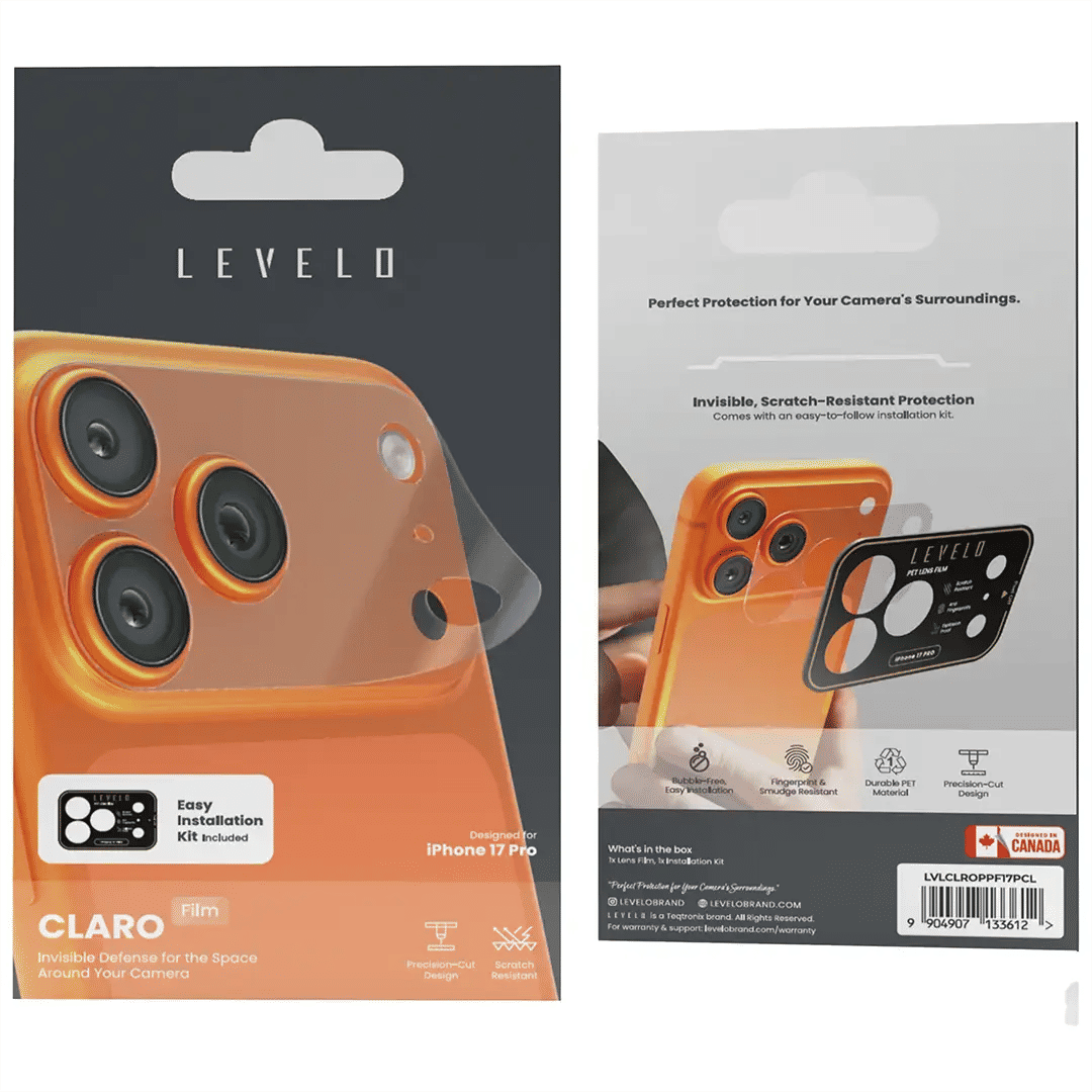 Levelo Claro Film For iPhone 17 Pro & Pro Max, Clear