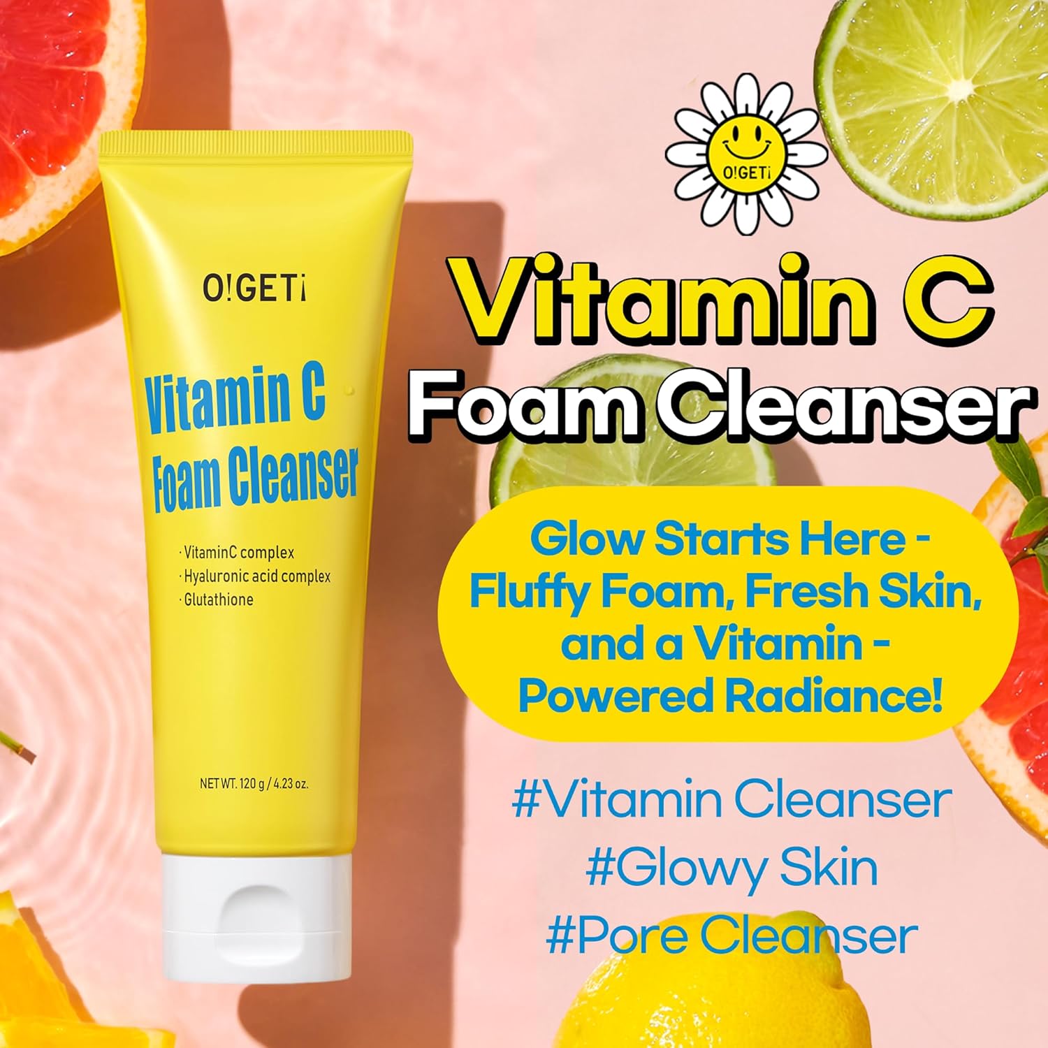 O!GETi Vitamin C Foam Cleanser, 120gm