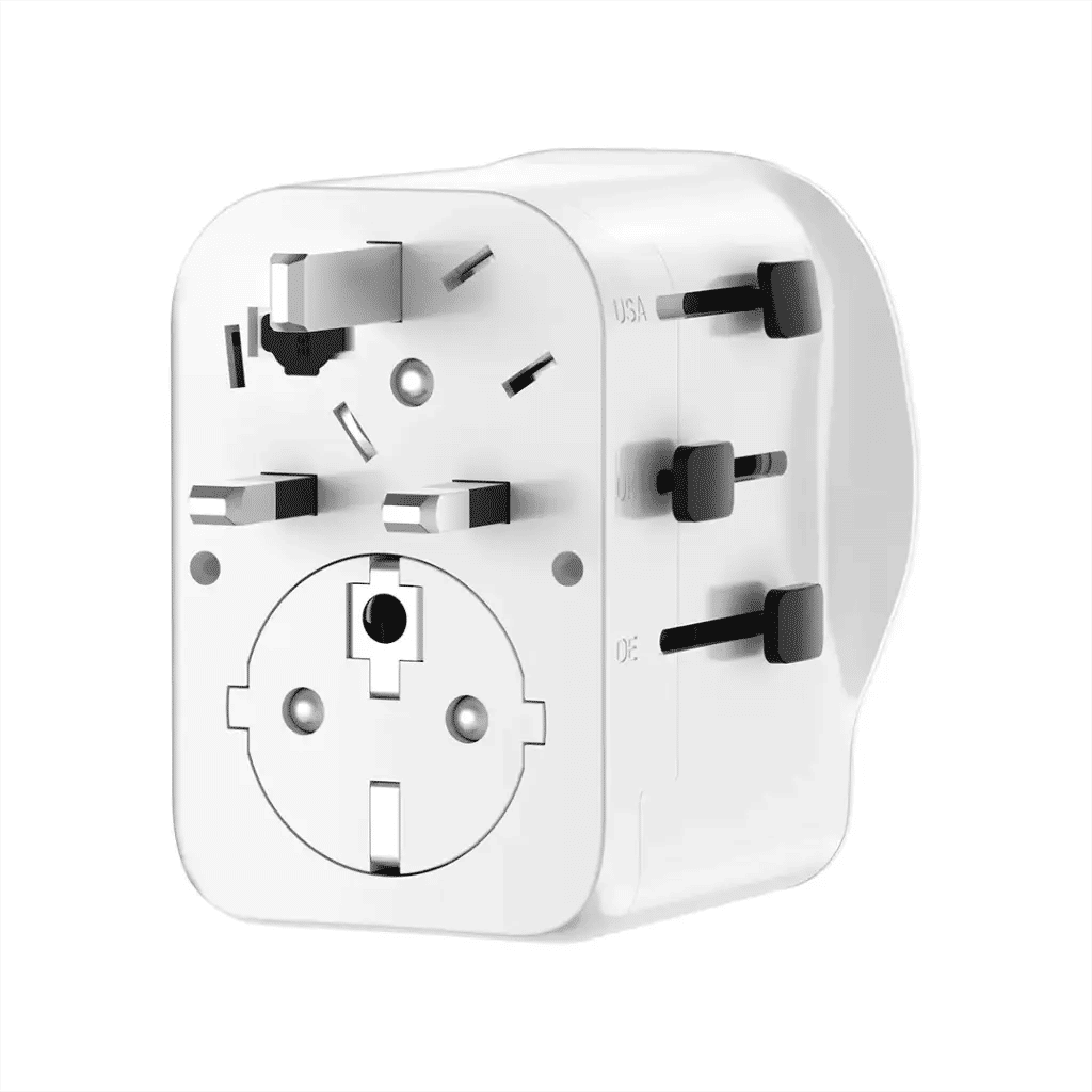 Powerology 2300W Universal Travel Adapter with 45W PD Fast Charging, GaN Technology