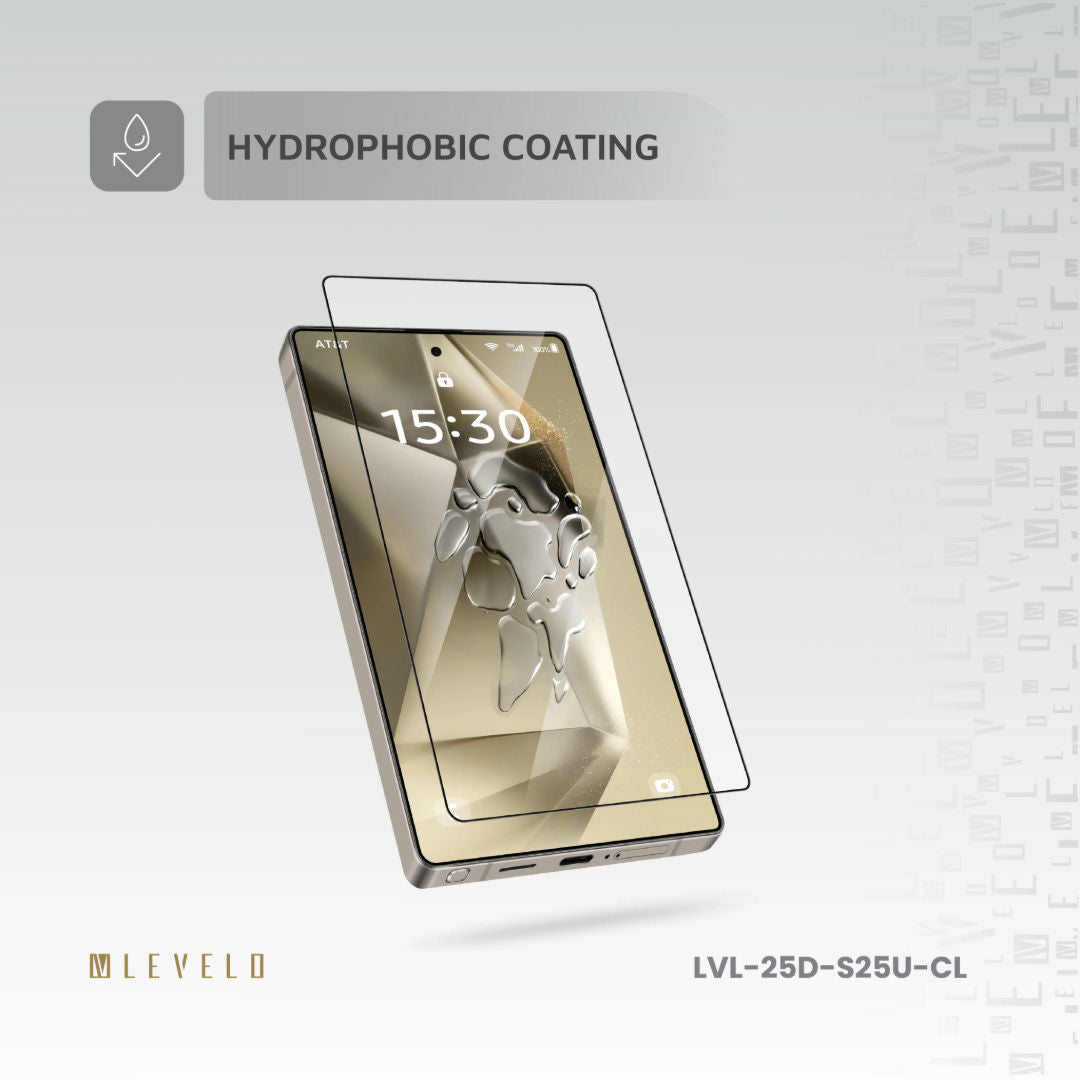 Levelo 2.5D Silk Print High Silicone Aluminum Glass for Samsung S25 Ultra