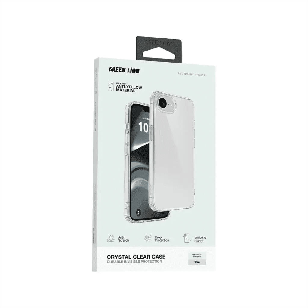 Green Lion Crystal Clear Case for iPhone 16e - Clear