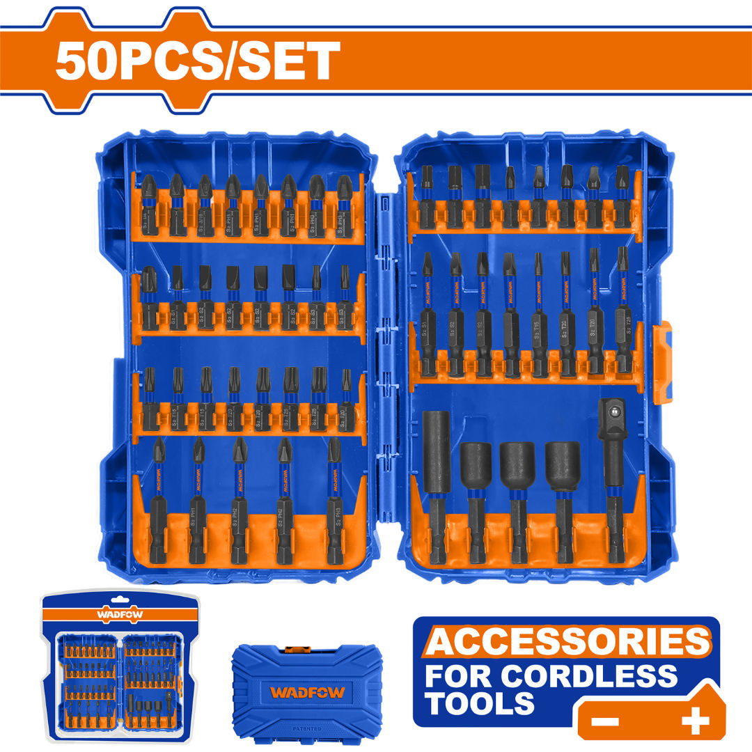 WADFOW 50 Pieces Impact Screwdriver Bits Set