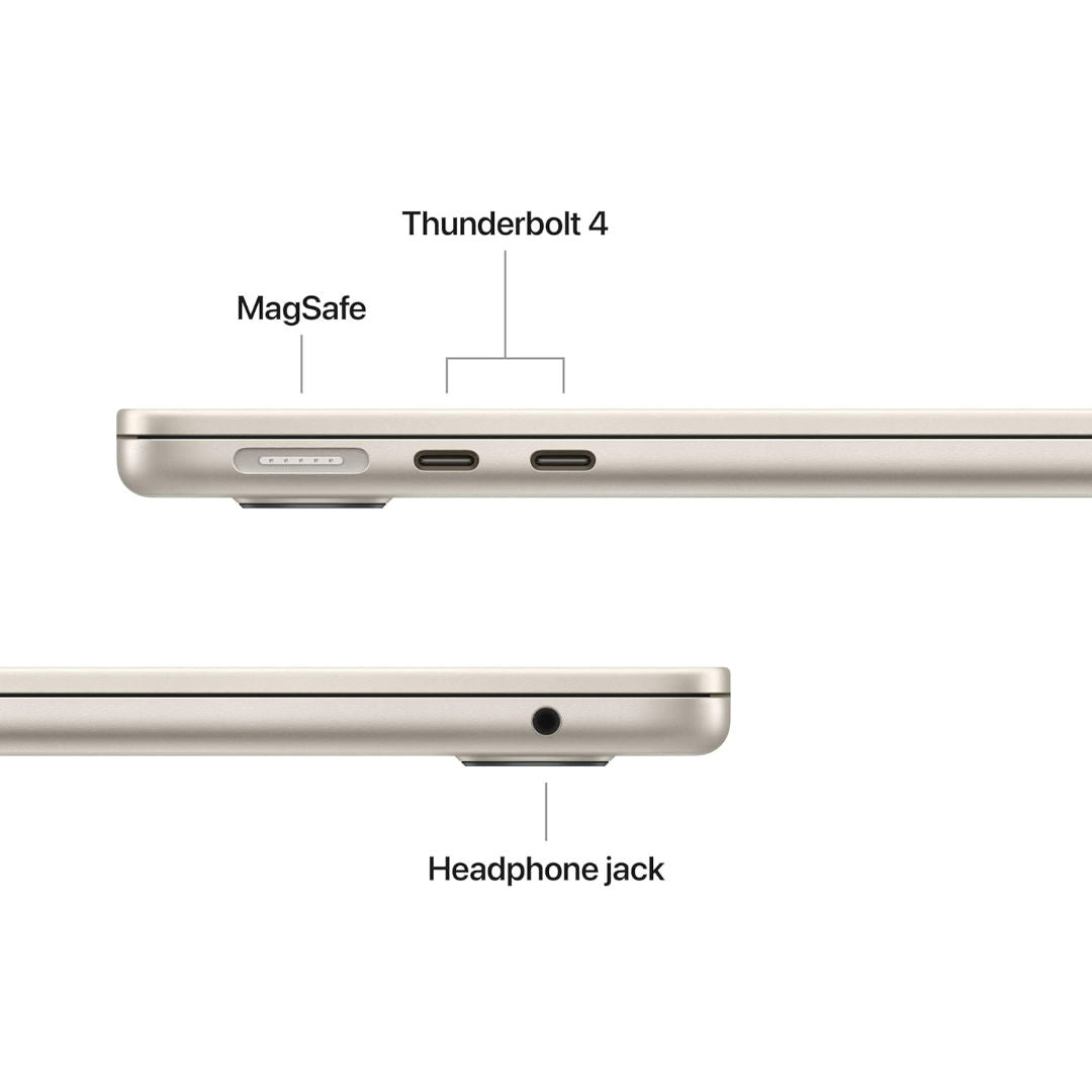 Apple MacBook Air 13-inch M5 Chip, 10 Core CPU, 8 Core GPU, 16GB RAM, 512GB SSD, Arabic Keyboard, MDHA4AB/A, Starlight