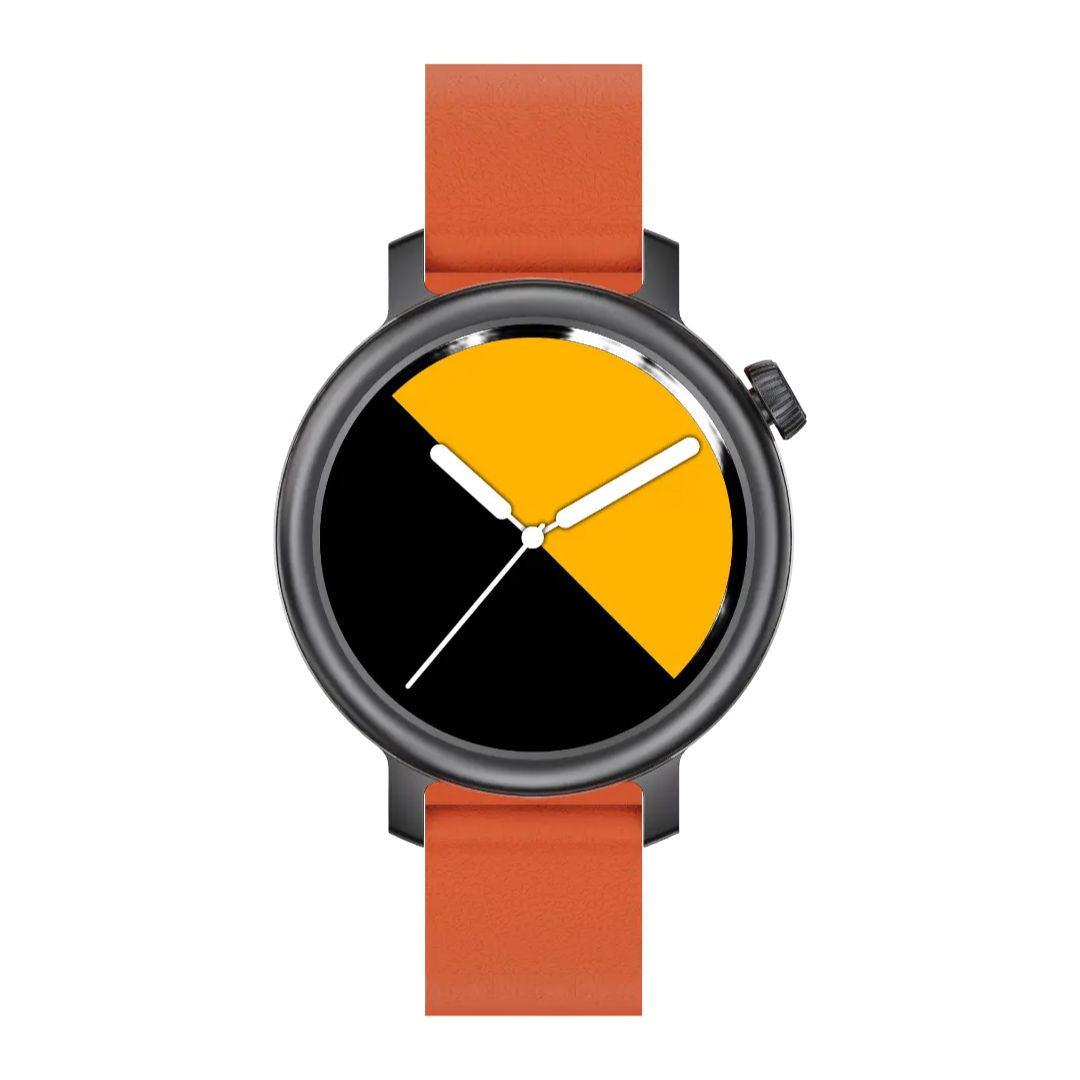 Powerology VeloFit Smartwatch with Dual Straps,1.32", Black / Orange