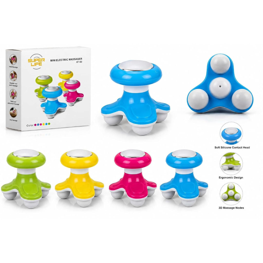 Super Life Mini Electric Body Massager with 3D Massage Nodes, USB Powered