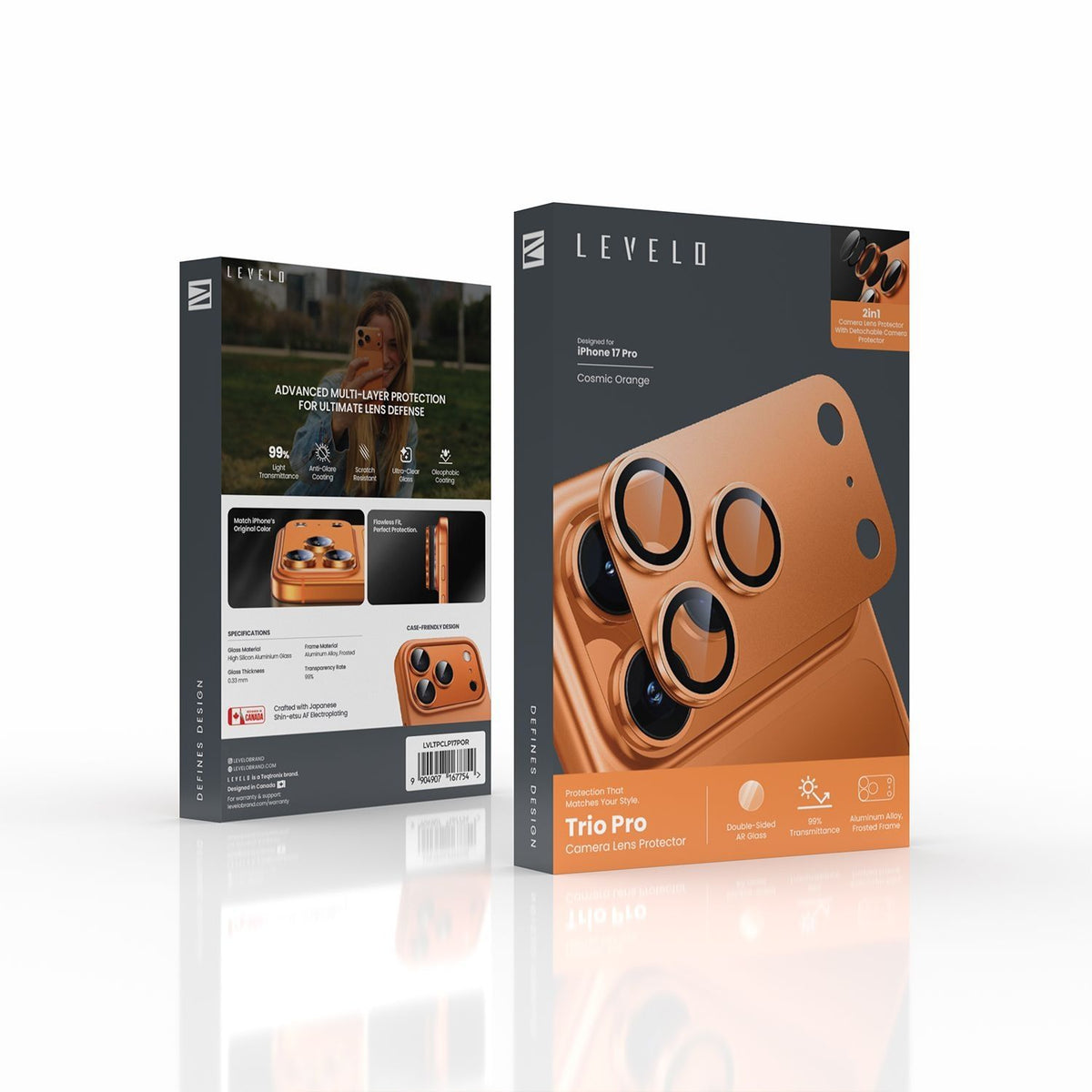 Levelo Trio Pro Camera Lens Protector 17 Pro & Pro Max