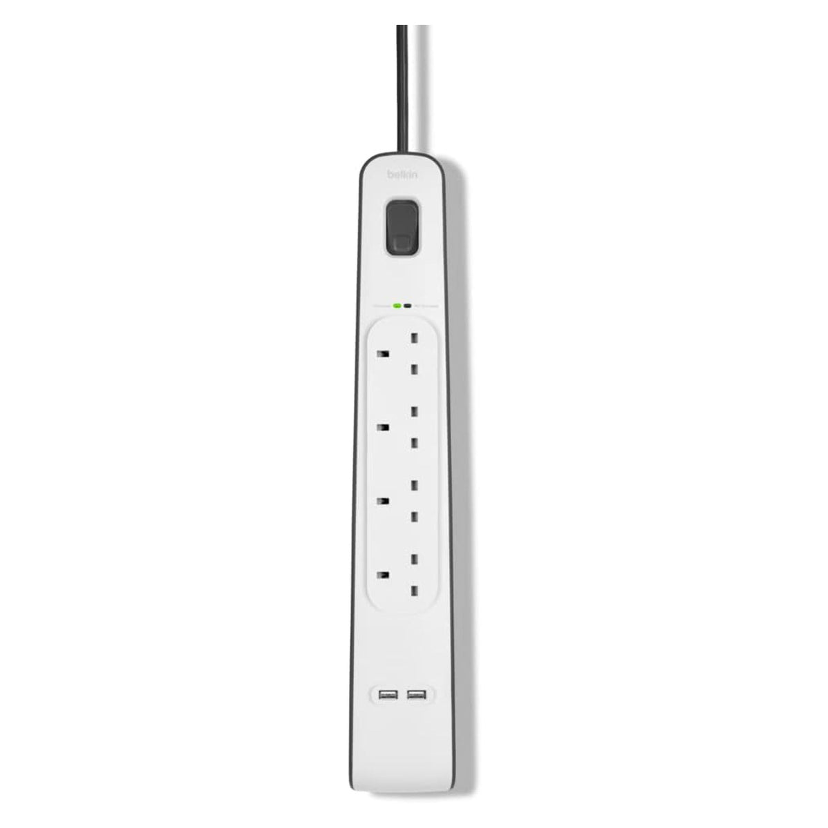 Belkin 4 Outlet Surge Protector, Dual USB, 2M Cord