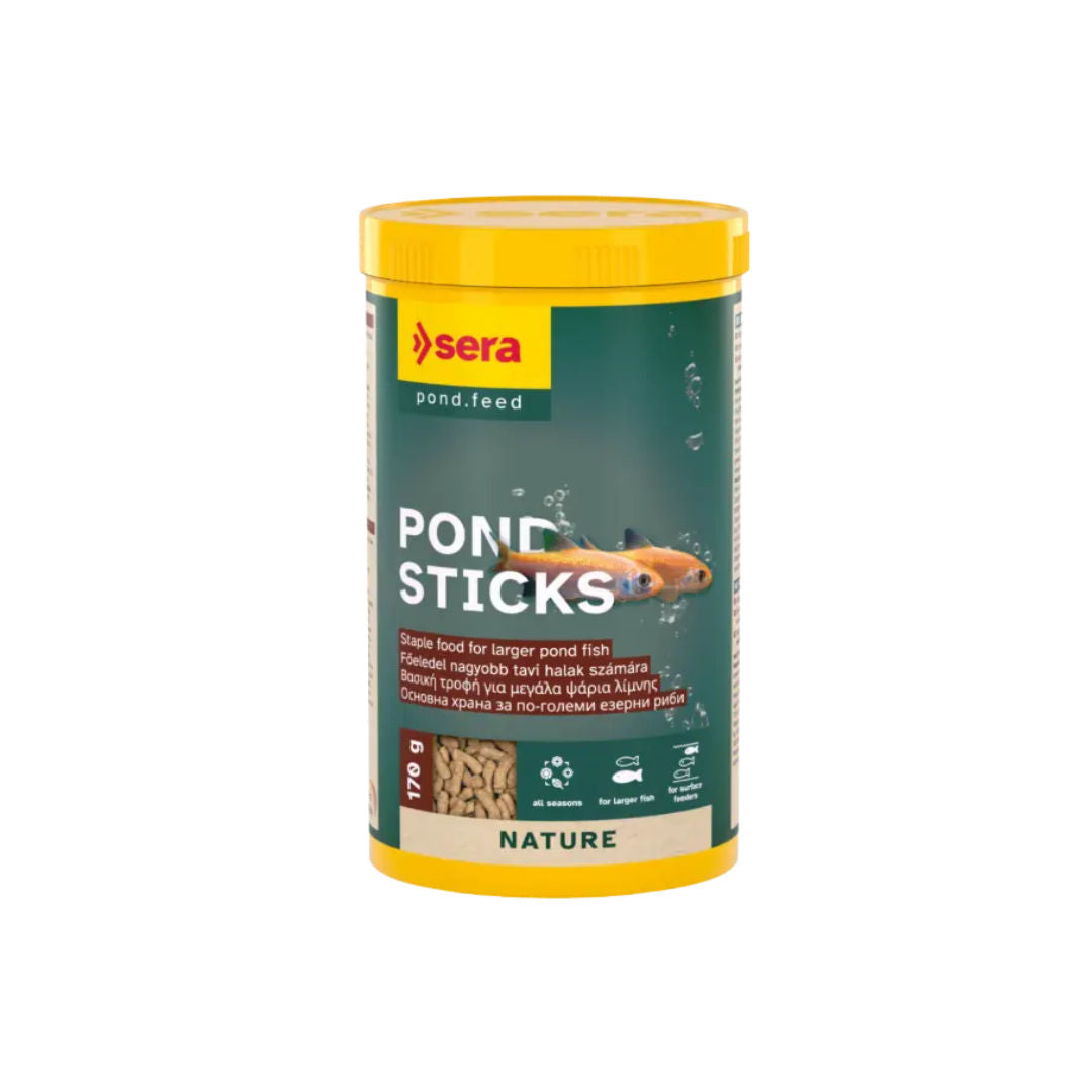 Sera Pond Granulate, Sticks Nature Staple Food for Larger Pond Fish, 1000 ML