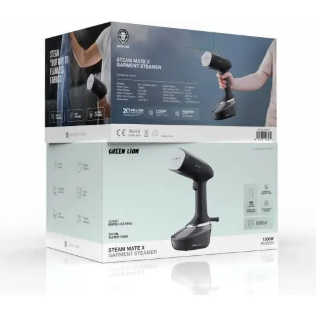 Green Lion Steam Mate X Garment Steamer 1500W, Black