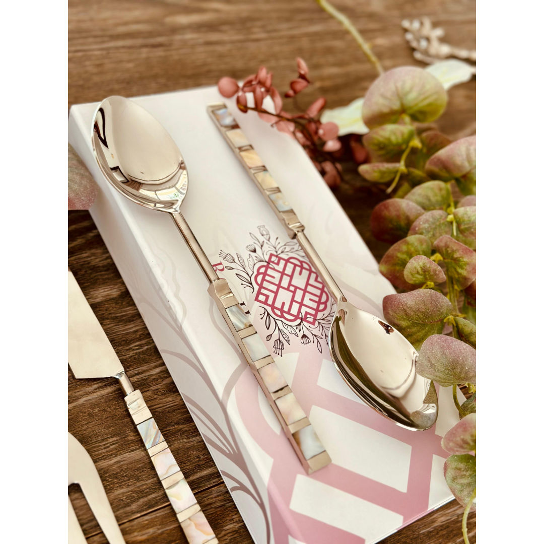 Raw Home-Mother Of Pearl Spoon And Spoon