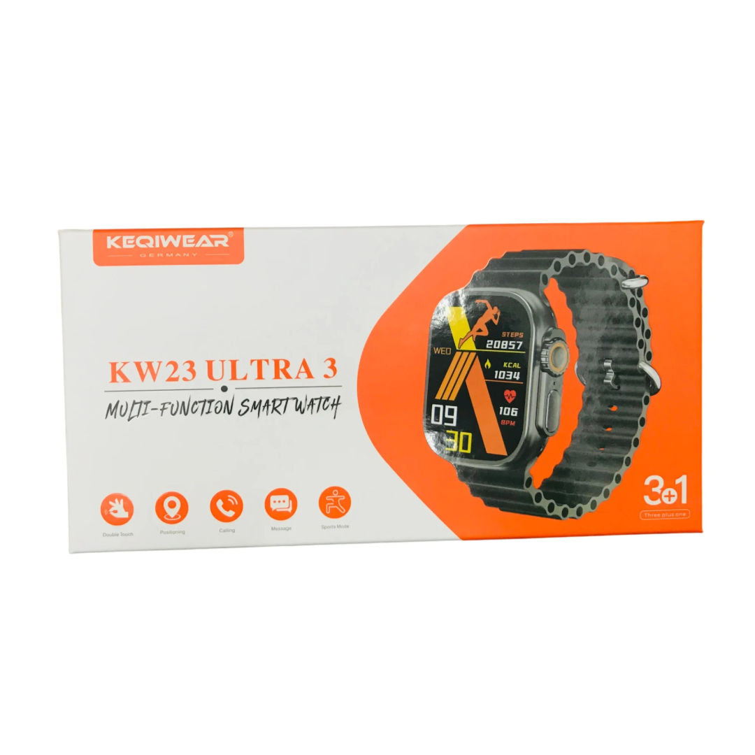 KEQIWEAR KW23 Ultra Smart Watch With 3 Bands