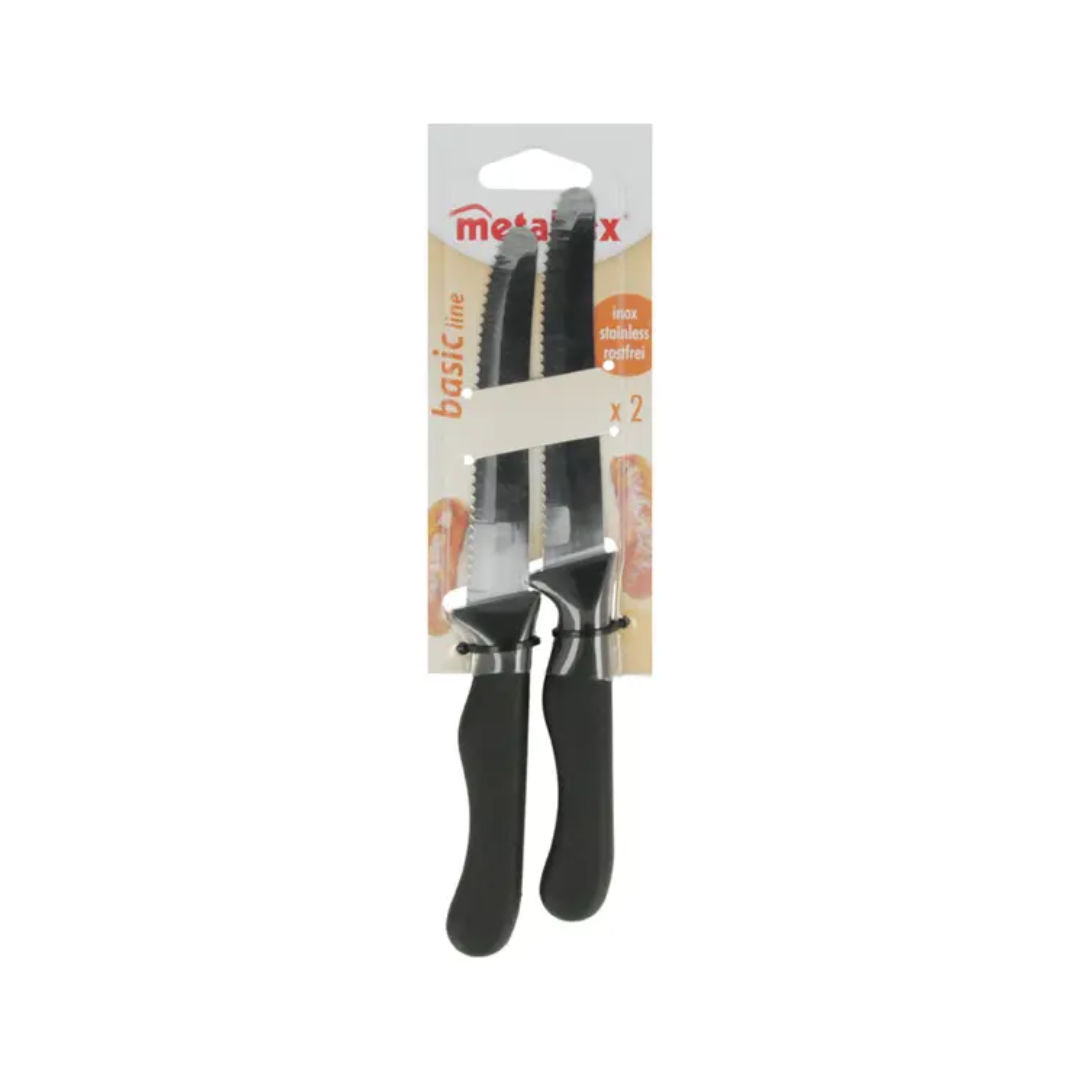 Metaltex Set of 2 Basic Table Knives, 22cm
