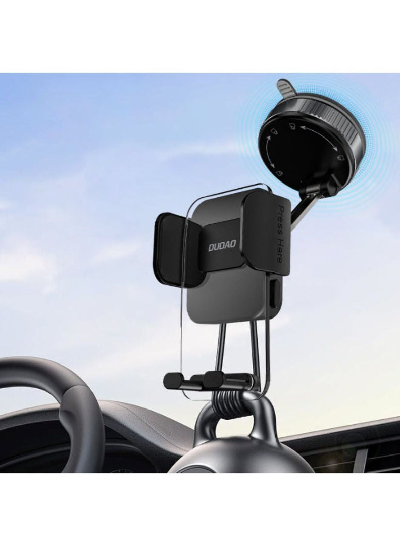 DUDAO F24PLUS Car Holder with Suction Cup for Dashboard, Black