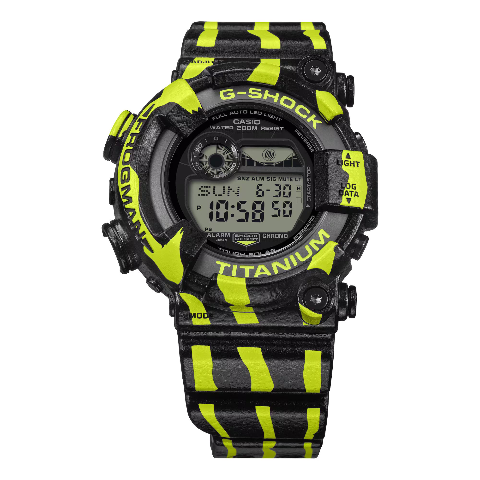 Casio G-SHOCK FROGMAN GW-8200TPF-1D, Poison Dart Frog Collaboration Tough Solar ISO 200m Diver Watch