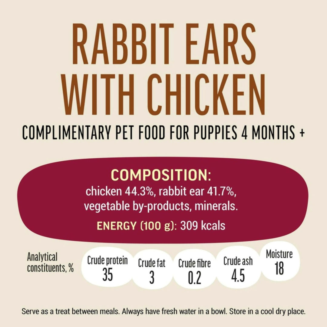 Dog Fest Rabbit Ears With Chicken For Puppies, 90gm