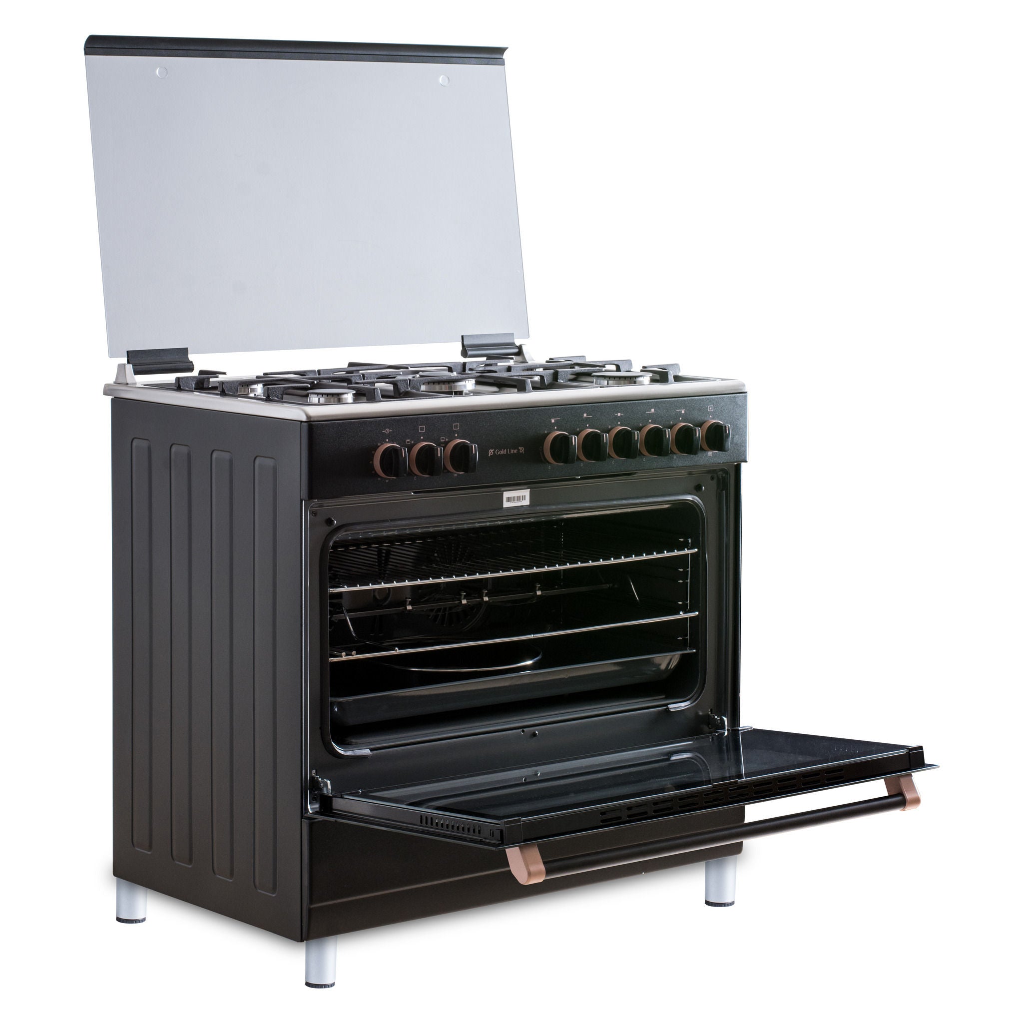 Simfer SMF9069GCH-GL Gold Line Series Gas Cooking Range, 5-Burner + Convection Oven, Anthracite , 90x60cm